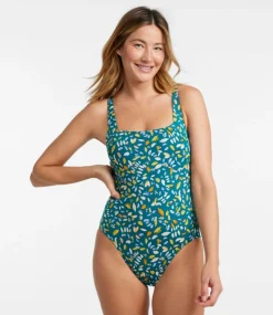 Store L.L.Bean "Women's New Currents Swimwear, Squareneck Tanksuit Print"