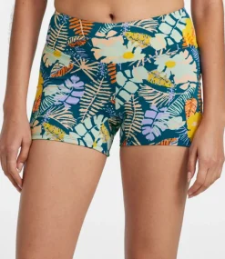 Hot L.L.Bean "Women's New Currents Swimwear, Swim Shorts Print" DeepwaterBlueMultiFern