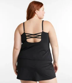 Flash Sale L.L.Bean "Women's New Currents Swimwear, Squareneck Tankini Top" Black