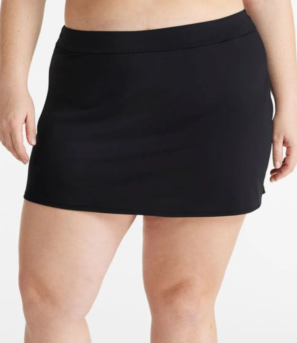 Hot L.L.Bean "Women's New Currents Swimwear, Ruched Swim Skort" Black