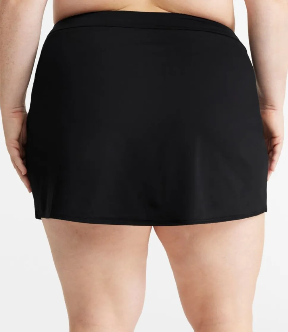 Hot L.L.Bean "Women's New Currents Swimwear, Ruched Swim Skort" Black