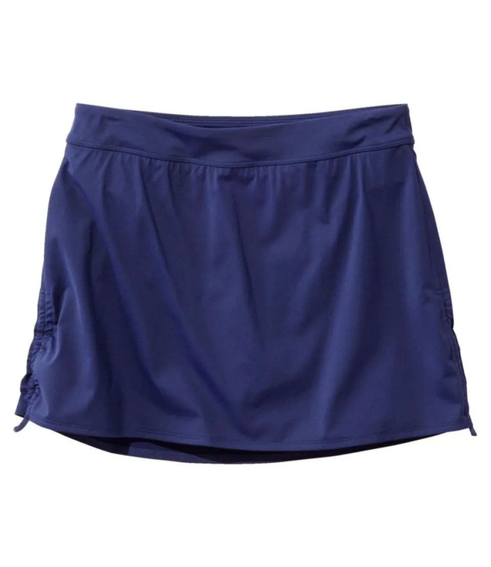 Hot L.L.Bean "Women's New Currents Swimwear, Ruched Swim Skort" Black