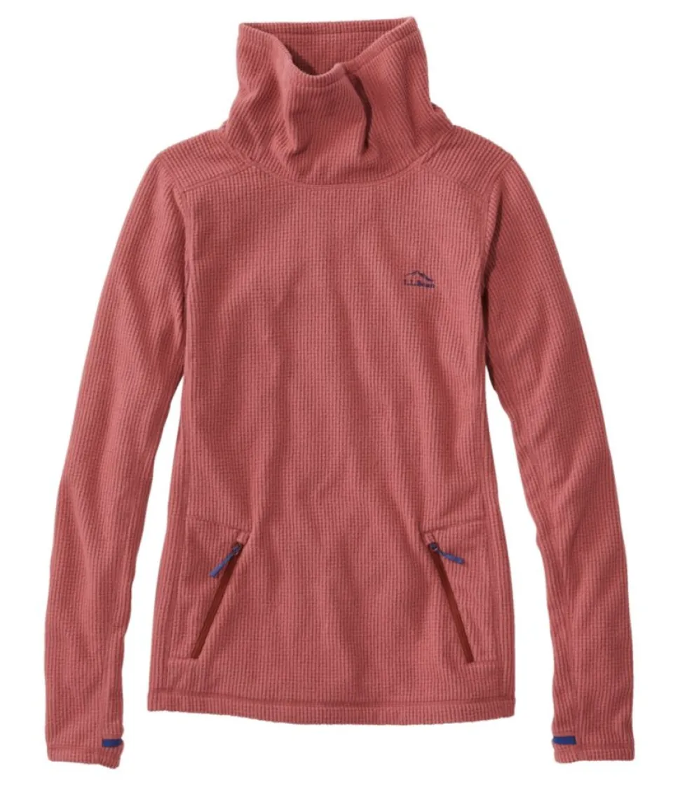 Discount L.L.Bean "Women's Pathfinder Performance Fleece Pullover, Funnelneck" Rosewood/BurntMahogany