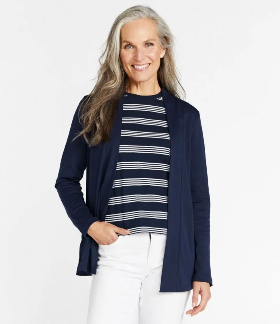 Cheap L.L.Bean "Women's Pima Cotton Open Cardigan, With Pockets"