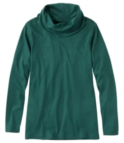 Clearance L.L.Bean "Women's Pima Cotton Tee, Long-Sleeve Cowlneck"