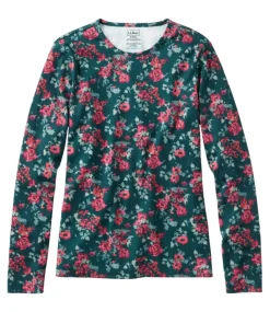 Best L.L.Bean "Women's Pima Cotton Tee, Long-Sleeve Crewneck Print"