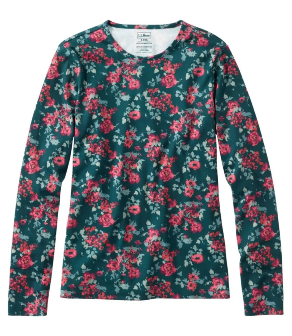 Best L.L.Bean "Women's Pima Cotton Tee, Long-Sleeve Crewneck Print"