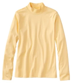 Online L.L.Bean "Women's Pima Cotton Tee, Long-Sleeve Mockneck"