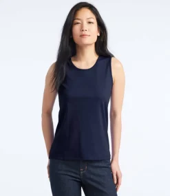 Online L.L.Bean "Women's Pima Cotton Tee, Shell"