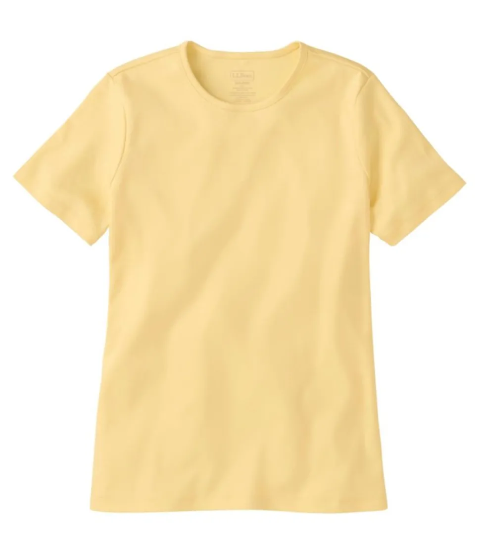 Online L.L.Bean "Women's Pima Cotton Tee, Short-Sleeve Crewneck"