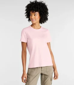 Online L.L.Bean "Women's Pima Cotton Tee, Short-Sleeve Crewneck"