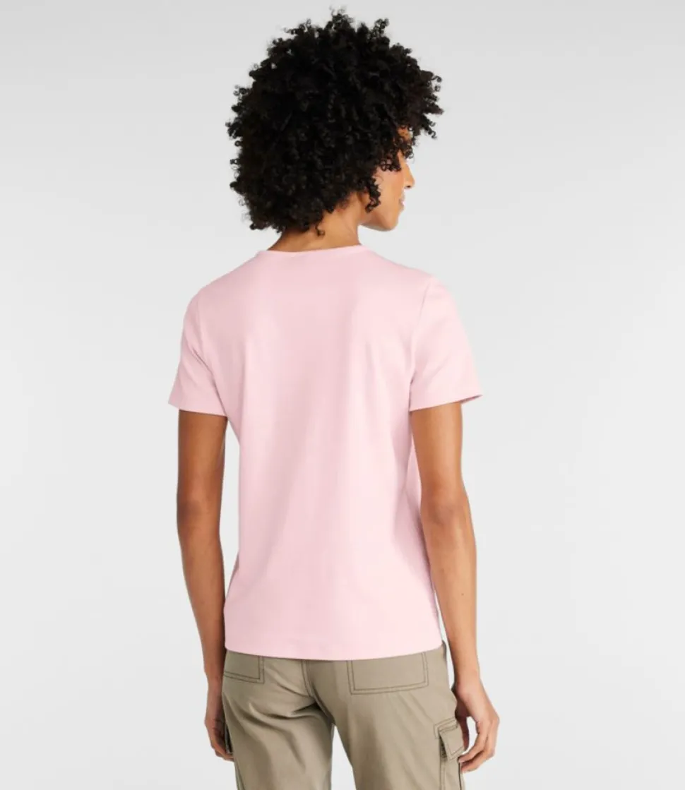 Online L.L.Bean "Women's Pima Cotton Tee, Short-Sleeve Crewneck"