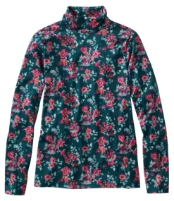 Discount L.L.Bean "Women's Pima Cotton Turtleneck, Long-Sleeve Print"