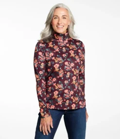 Discount L.L.Bean "Women's Pima Cotton Turtleneck, Long-Sleeve Print"
