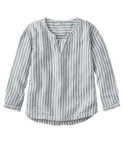 Store L.L.Bean "Women's Premium Washable Linen Shirt, Splitneck Stripe"
