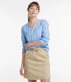 Store L.L.Bean "Women's Premium Washable Linen Shirt, Splitneck Stripe"