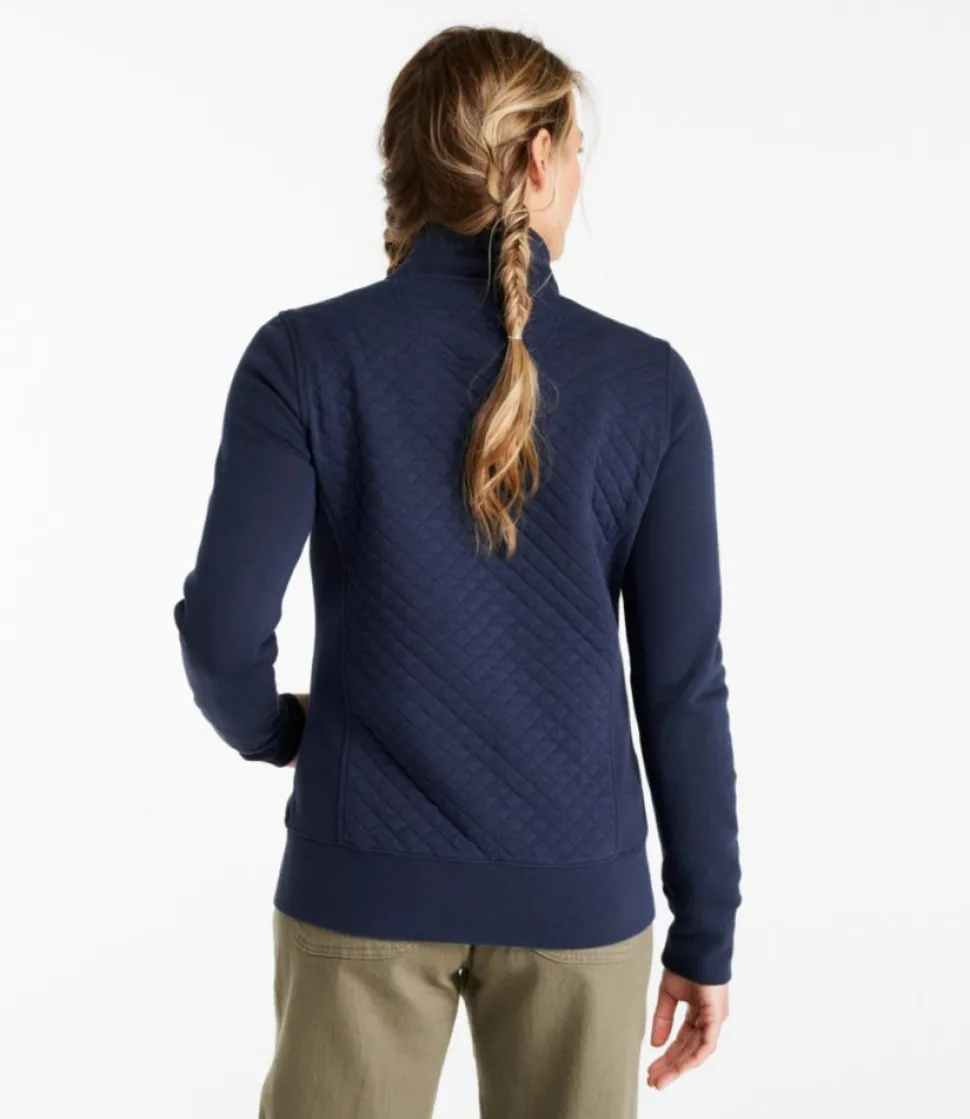 Cheap L.L.Bean "Women's Quilted Full-Zip Sweatshirt"