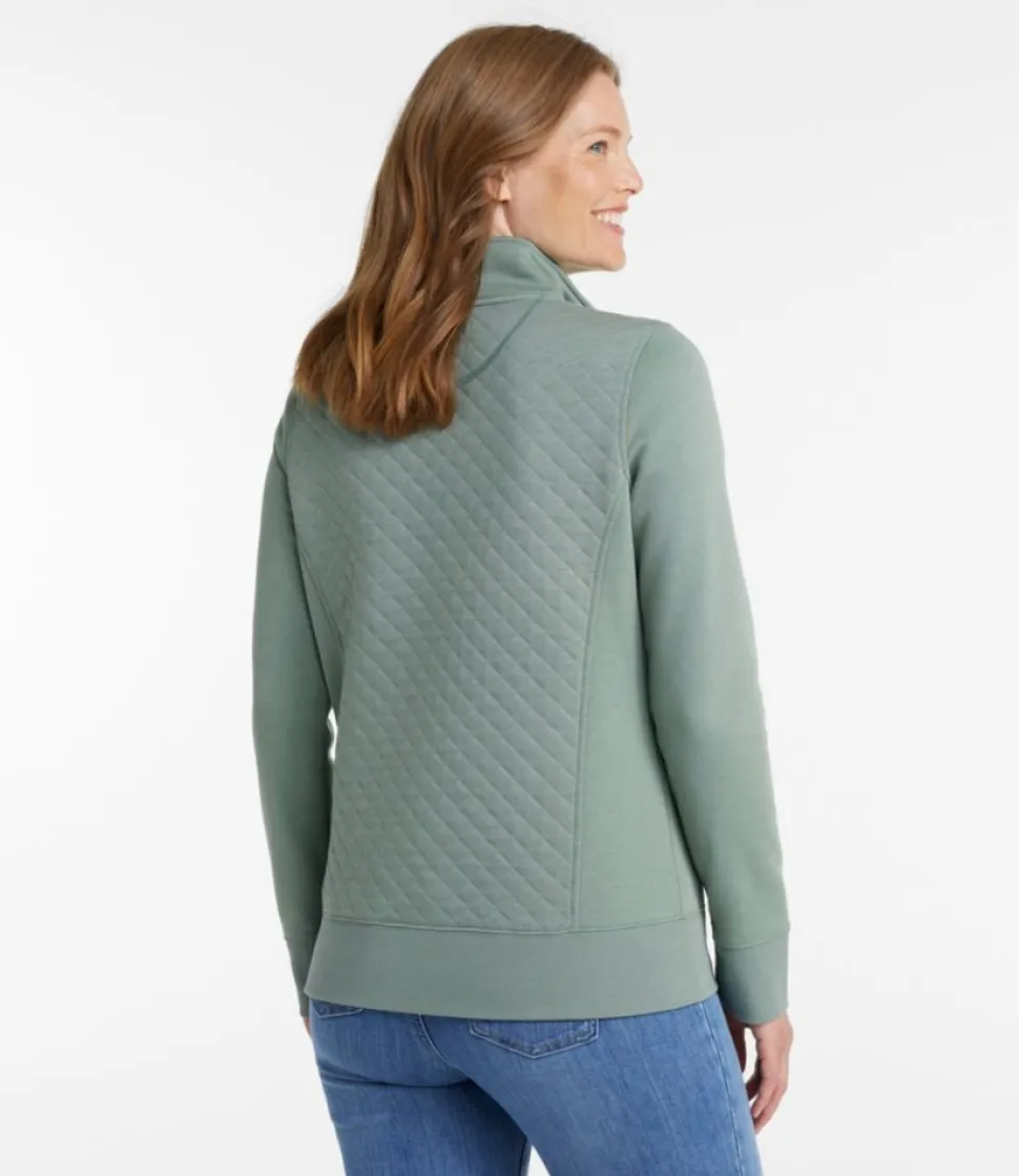 Online L.L.Bean "Women's Quilted Quarter-Zip Pullover"
