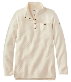 Hot L.L.Bean "Women's Quilted Sweatshirt, Mockneck Tunic"