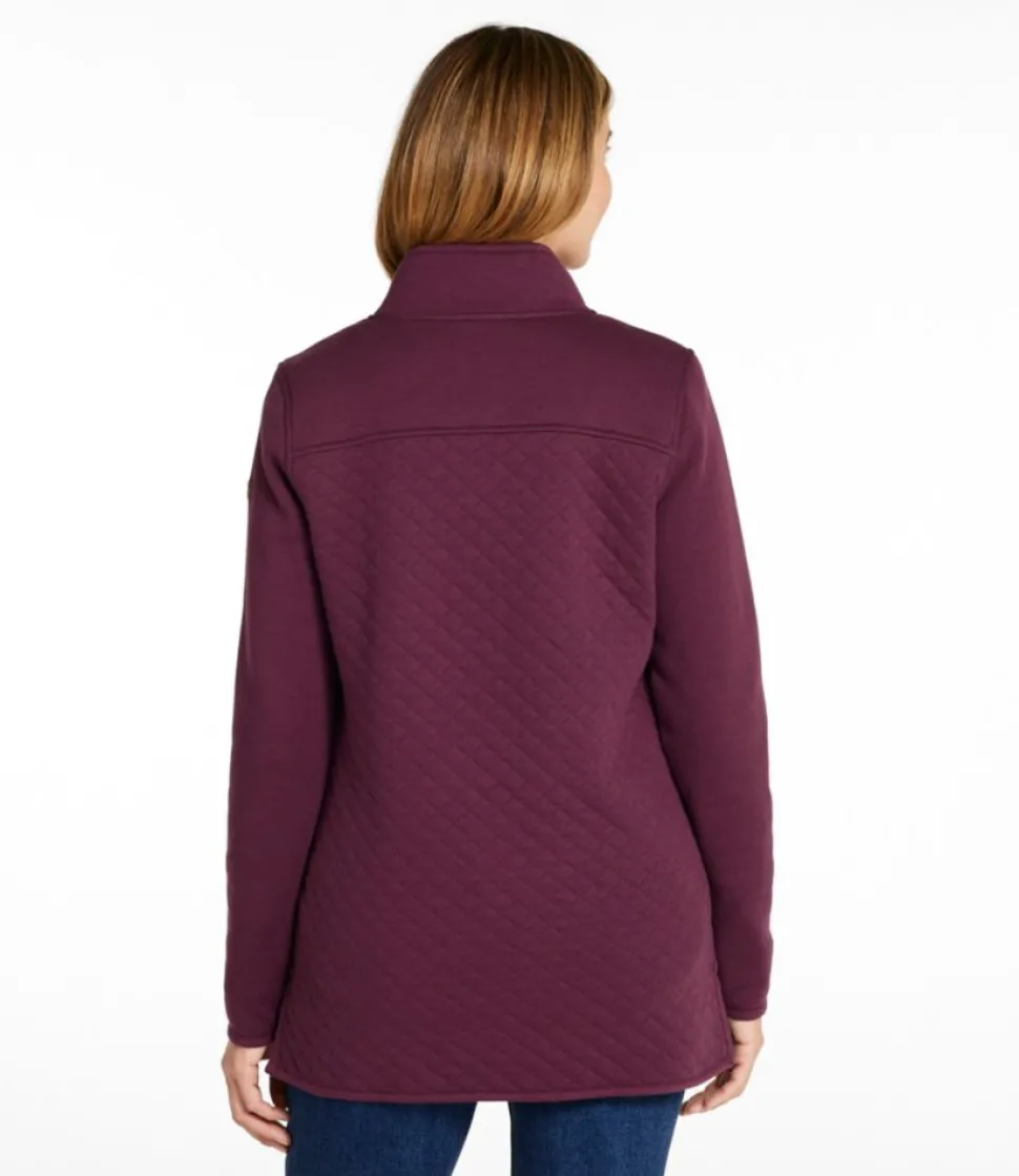 Hot L.L.Bean "Women's Quilted Sweatshirt, Mockneck Tunic"