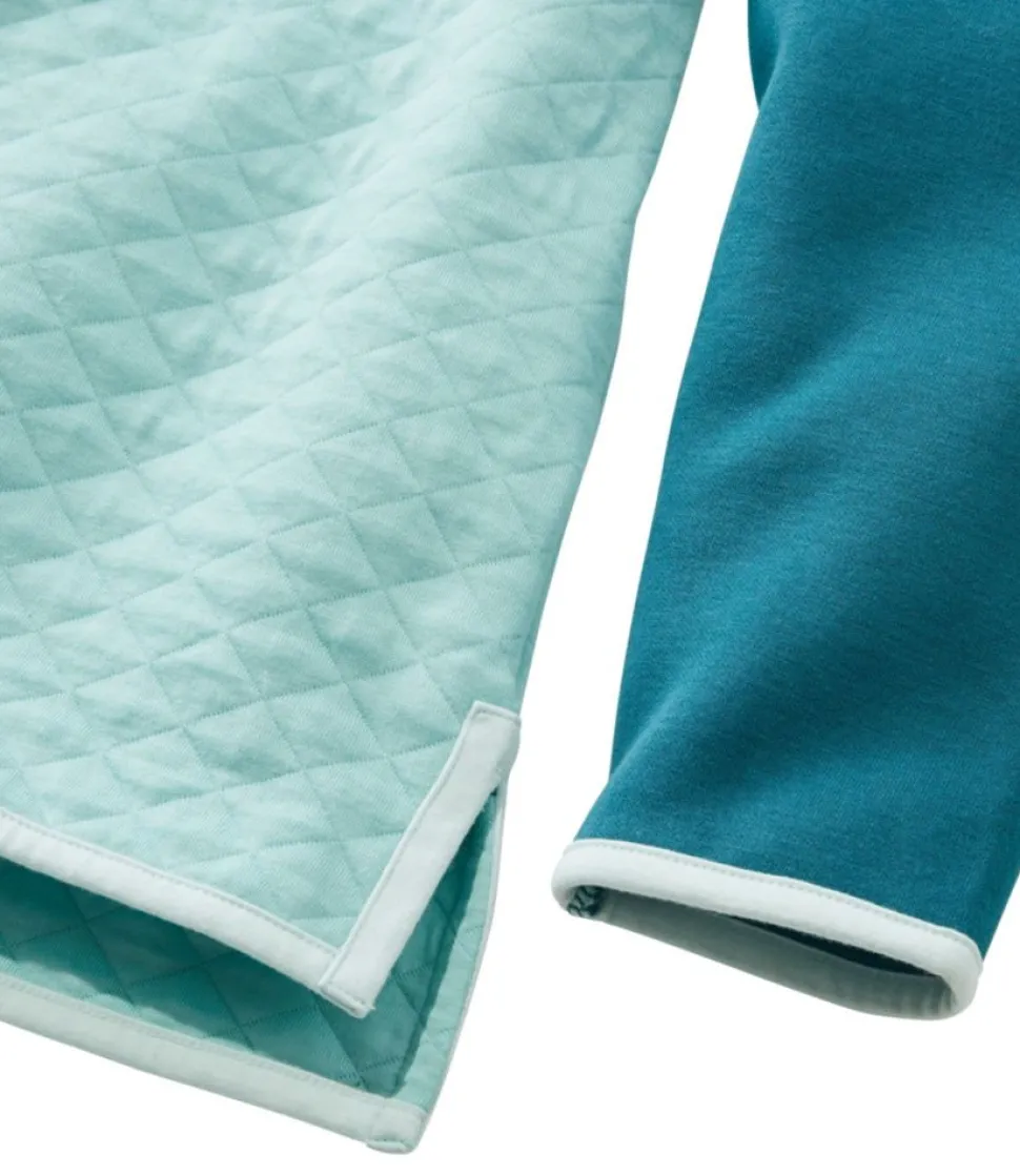 Shop L.L.Bean "Women's Quilted Sweatshirt, Mockneck Tunic Colorblock"