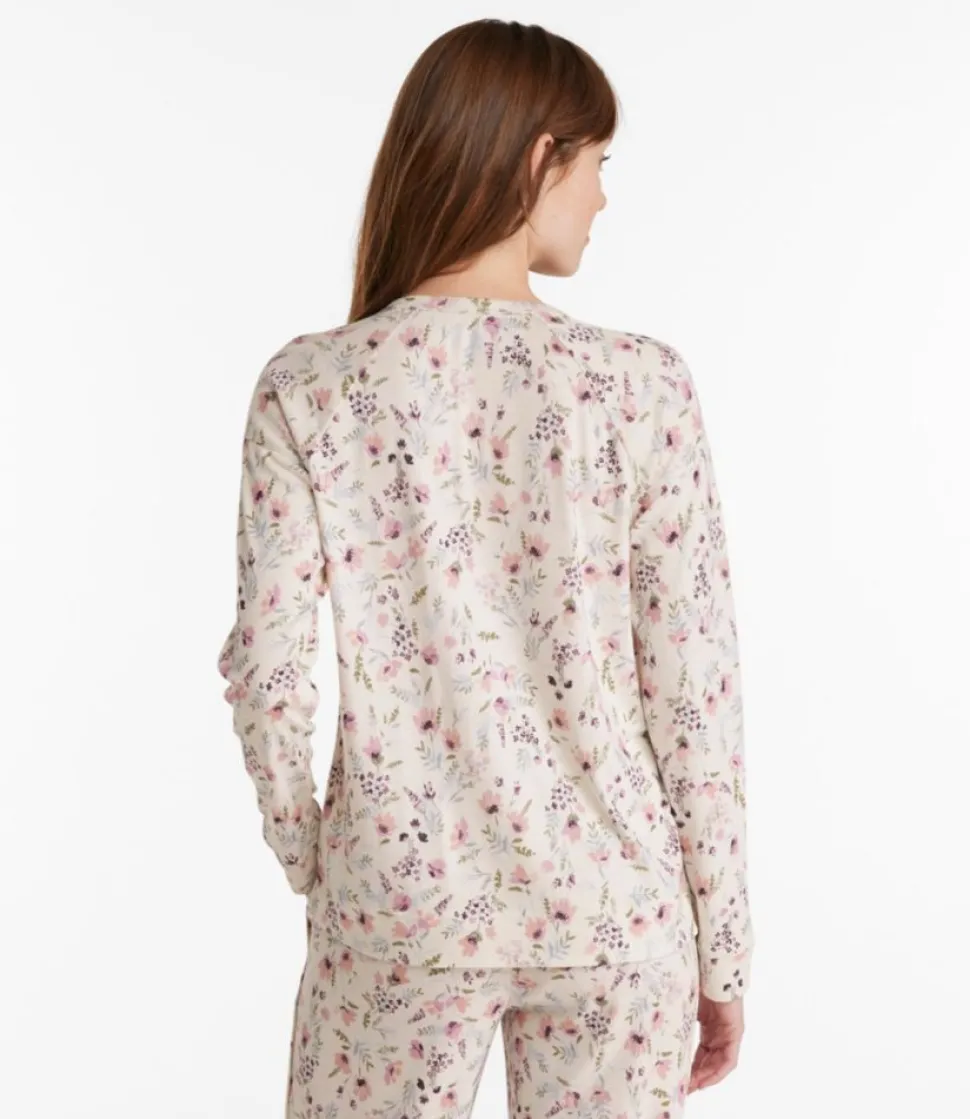 Cheap L.L.Bean "Women's Restorative Sleepwear, Long-Sleeve Henley Print"