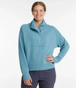 Cheap L.L.Bean "Women's Ridgeknit Half-Zip Pullover, Oversized"