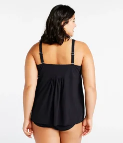 Hot L.L.Bean "Women's Shaping Swimwear, Soft-Drape Tankini Top" Black