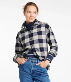 Outlet L.L.Bean "Women's Signature Chamois Shirt-Jacket, Pattern"