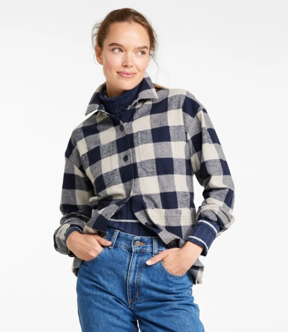 Outlet L.L.Bean "Women's Signature Chamois Shirt-Jacket, Pattern"