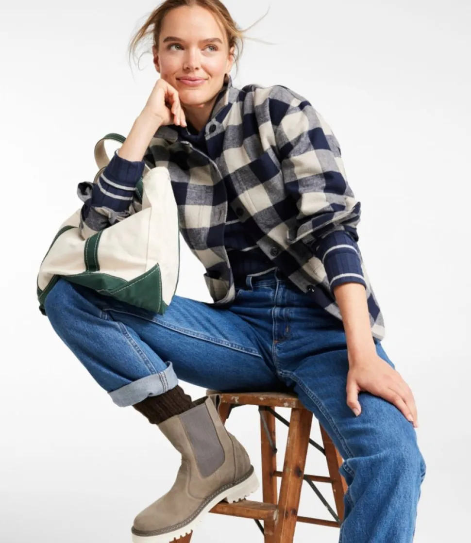 Outlet L.L.Bean "Women's Signature Chamois Shirt-Jacket, Pattern"