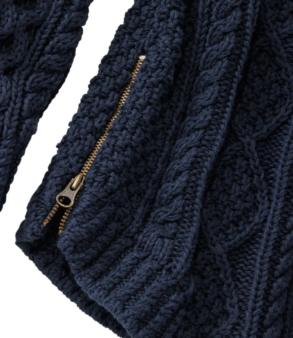 Fashion L.L.Bean "Women's Signature Cotton Fisherman Tunic Sweater, Fair Isle" NavyFairIsle