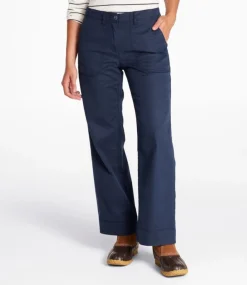 New L.L.Bean "Women's Signature Cotton/TENCEL Utility Pants, Mid-Rise Wide-Leg Ankle-Length"