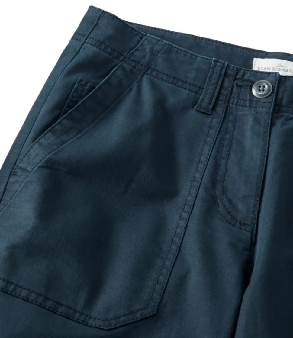 New L.L.Bean "Women's Signature Cotton/TENCEL Utility Pants, Mid-Rise Wide-Leg Ankle-Length"