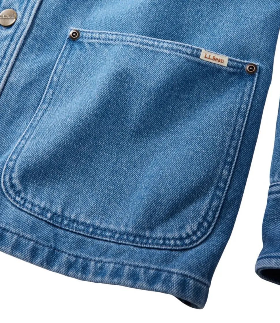 Discount L.L.Bean "Women's Signature Denim Chore Shirt" WashedIndigo