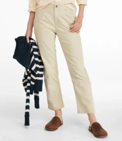 Cheap L.L.Bean "Women's Signature Easy-Cotton Pleated Chinos, Ankle"