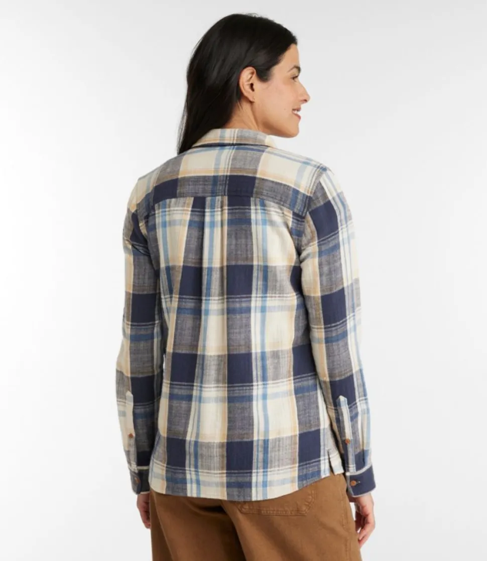 Outlet L.L.Bean "Women's Signature Heritage Textured Flannel Shirt, Plaid"