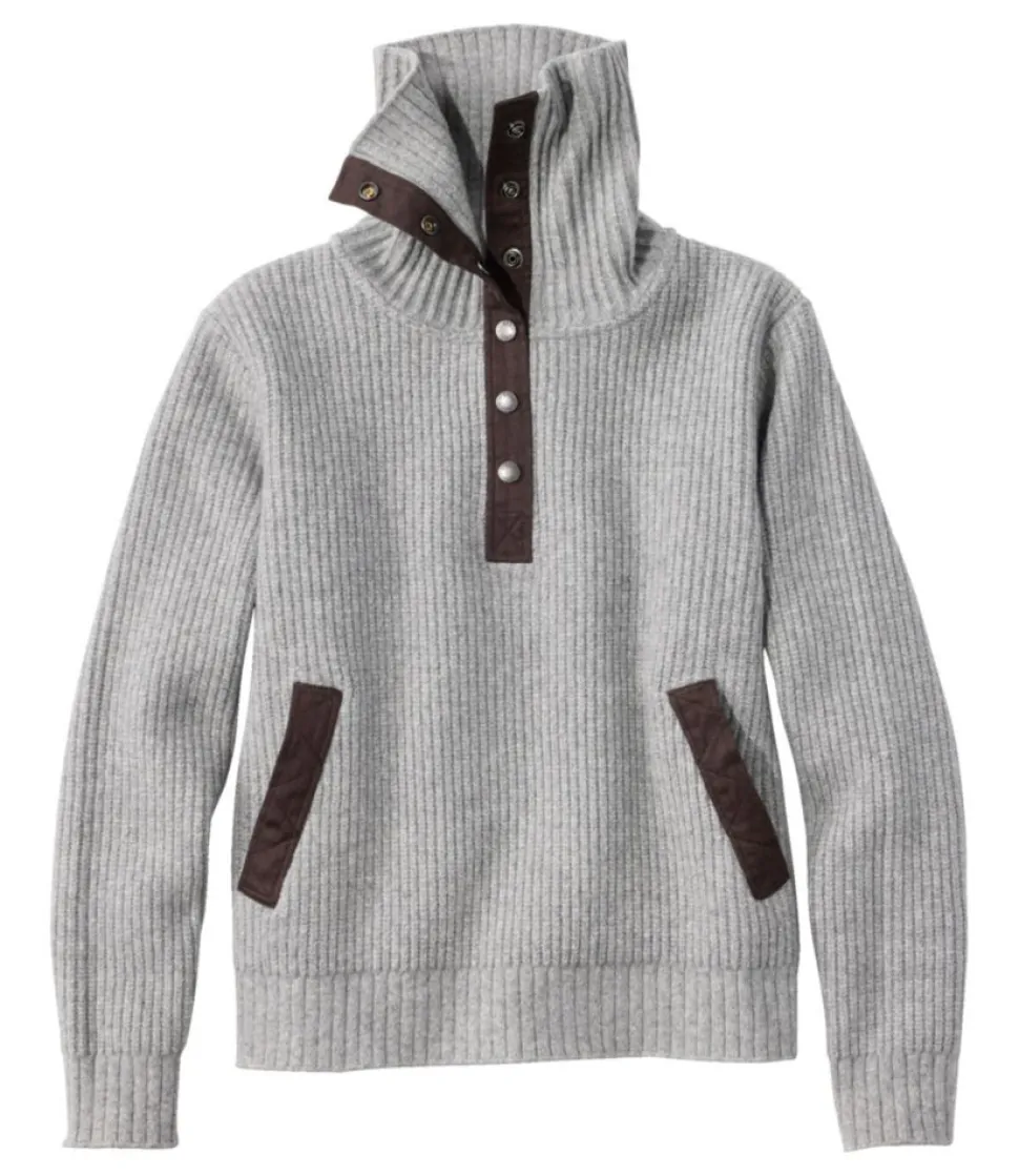 Shop L.L.Bean "Women's Signature Mountain Ash Quarter-Snap Sweater"