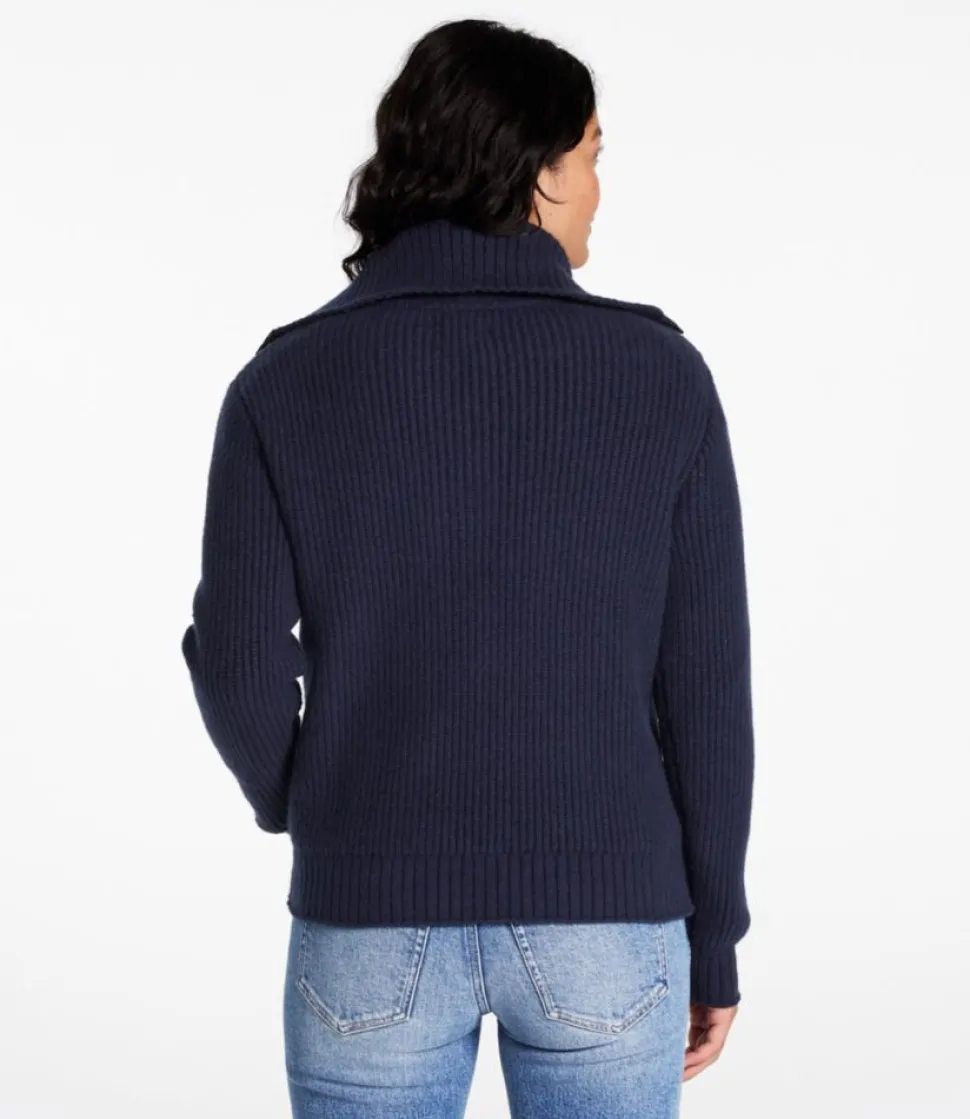 Shop L.L.Bean "Women's Signature Mountain Ash Quarter-Snap Sweater"