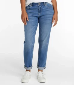 Outlet L.L.Bean "Women's Signature Organic Denim Boyfriend Jeans, Low-Rise Straight-Leg"