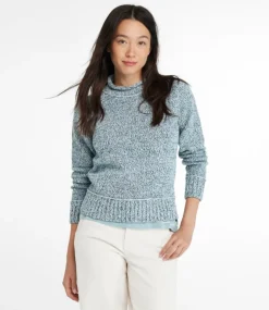 Fashion L.L.Bean "Women's Signature Original Cotton Sweater, Rollneck" Sailcloth