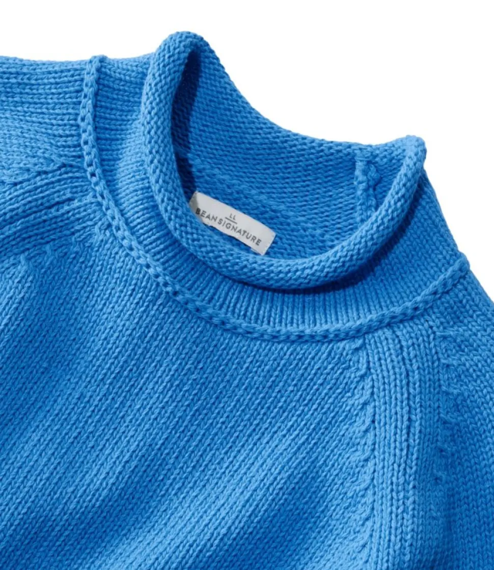 Fashion L.L.Bean "Women's Signature Original Cotton Sweater, Rollneck" Sailcloth