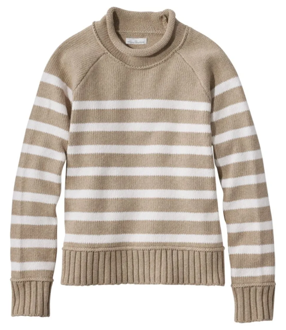 Flash Sale L.L.Bean "Women's Signature Original Cotton Sweater, Rollneck Novelty"