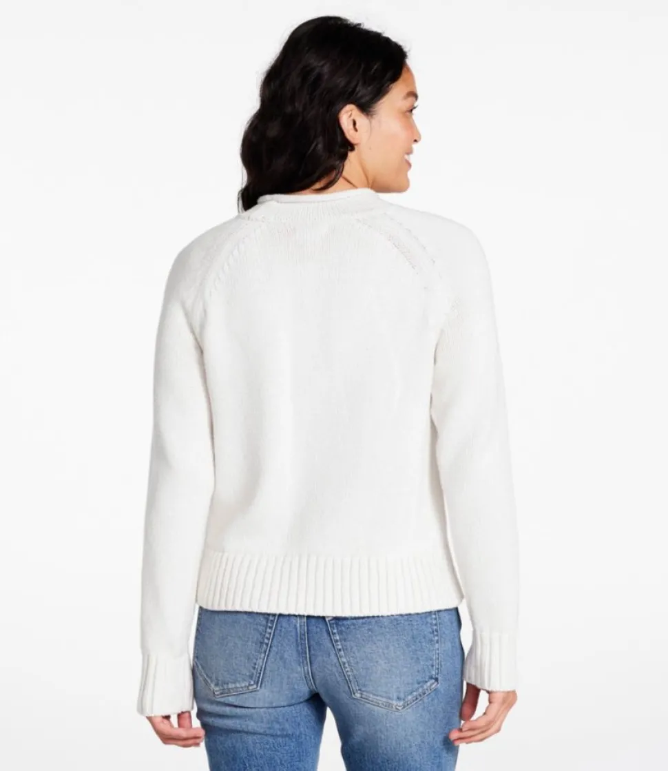 Flash Sale L.L.Bean "Women's Signature Original Cotton Sweater, Rollneck Novelty"