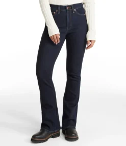 Outlet L.L.Bean "Women's Signature Stretch Jeans, High-Rise Flare" Midnight