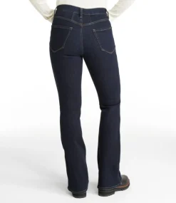 Outlet L.L.Bean "Women's Signature Stretch Jeans, High-Rise Flare" Midnight