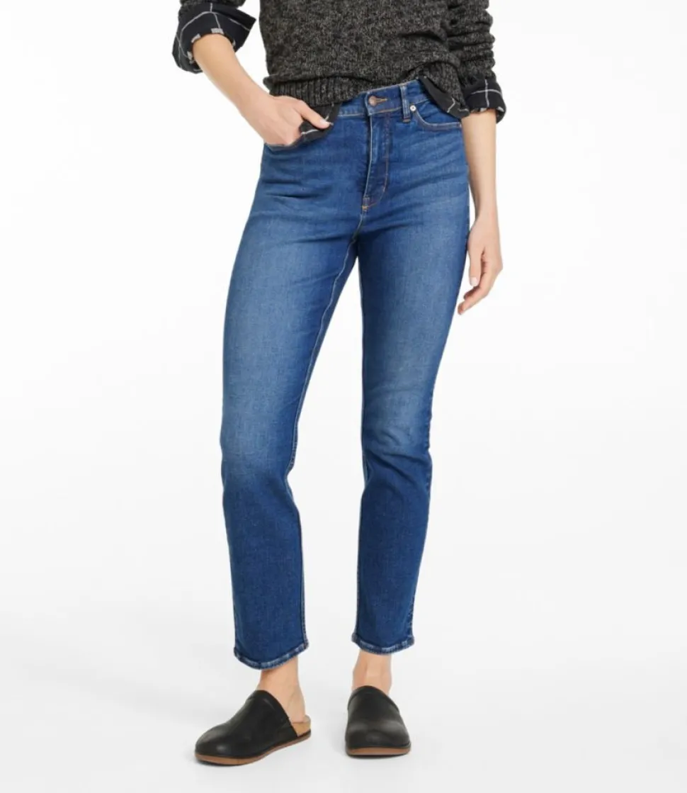Online L.L.Bean "Women's Signature Super Stretch Jeans, High-Rise Skinny-Leg"