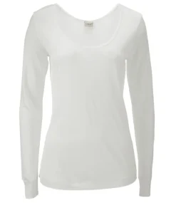 Hot L.L.Bean "Women's Silk Pointelle, Long-Sleeve Scoopneck"