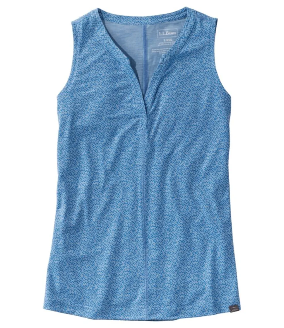 Hot L.L.Bean "Women's Streamside Tank, Splitneck Print"