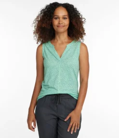 Hot L.L.Bean "Women's Streamside Tank, Splitneck Print"